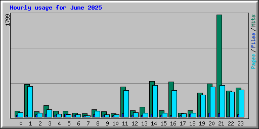 Hourly usage for June 2025