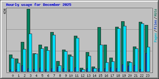 Hourly usage for December 2025